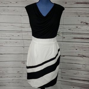 Studio One Midi Black & White Dress NWT
